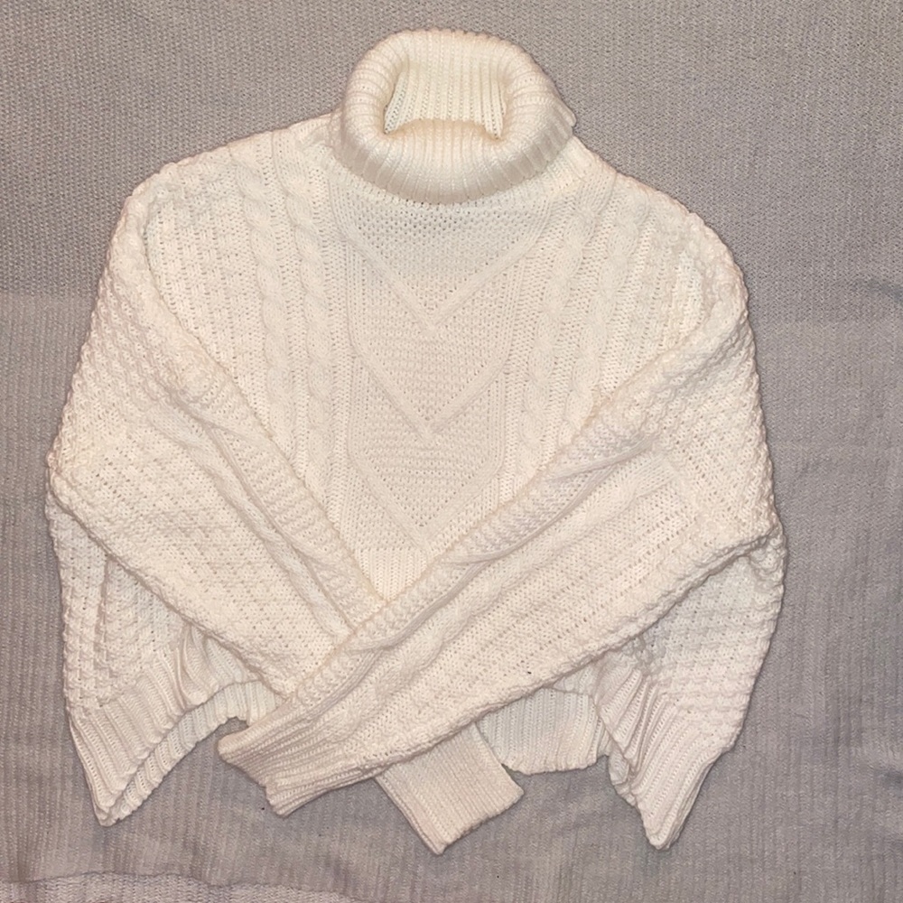 Drop Shoulder Crop Sweater